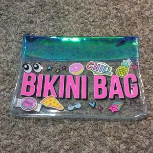 Clear bikini bag with patches